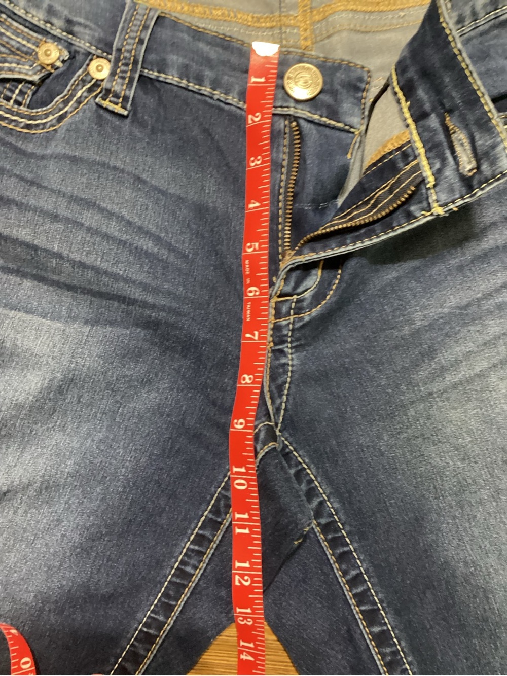 Seven7 Women's Dark Blue Flare Leg Jeans with Embroidered Pockets - Picture 11 of 13